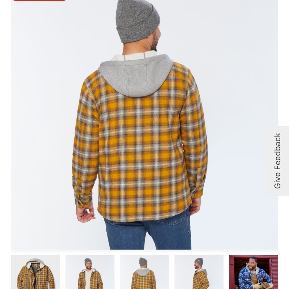Mens XL Duluth Trading Co Flapjack Relaxed Fit Hooded Shirt/Jacket - Picture 6 of 7